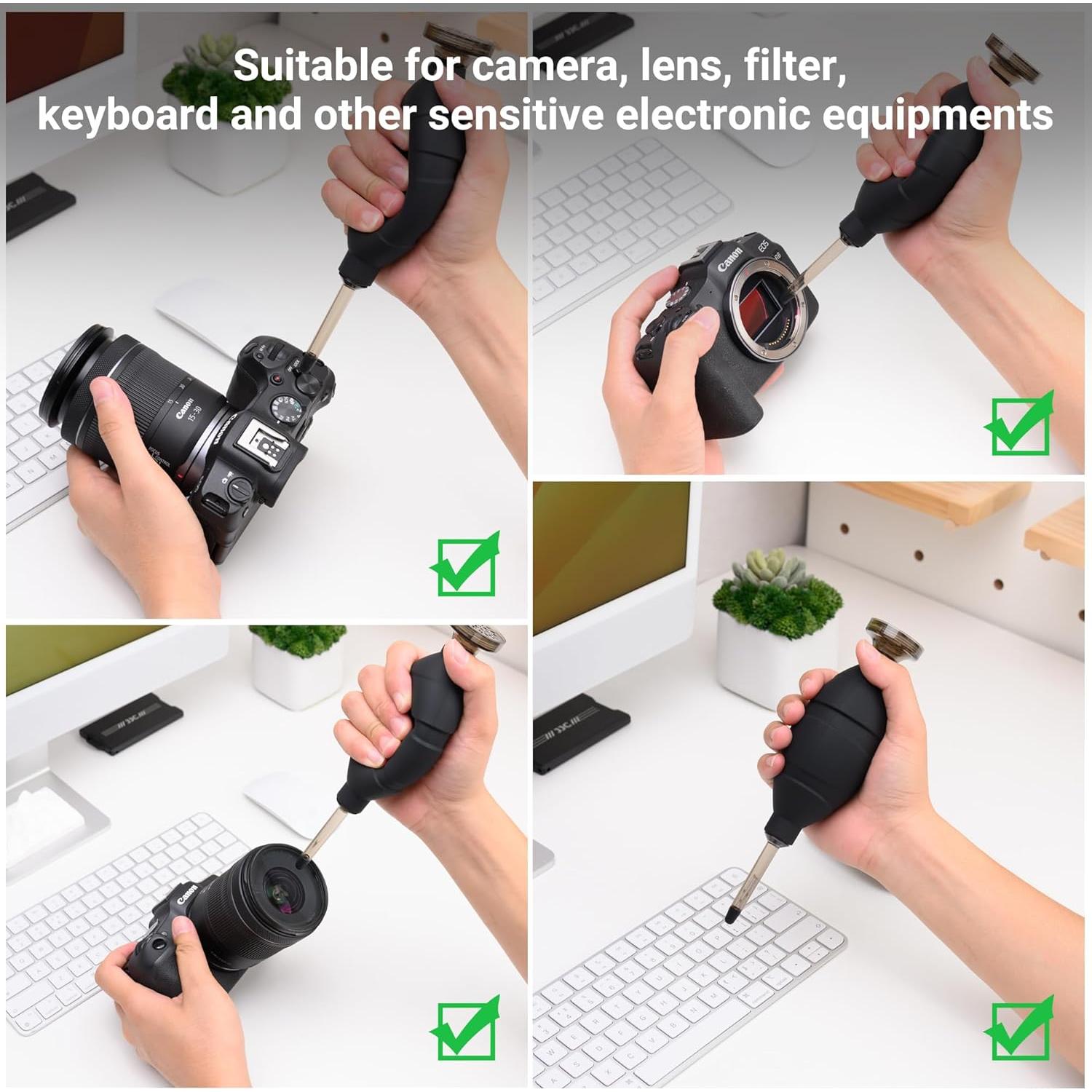 Soplador de aire JJC CL-DF1BK para limpieza de cámaras