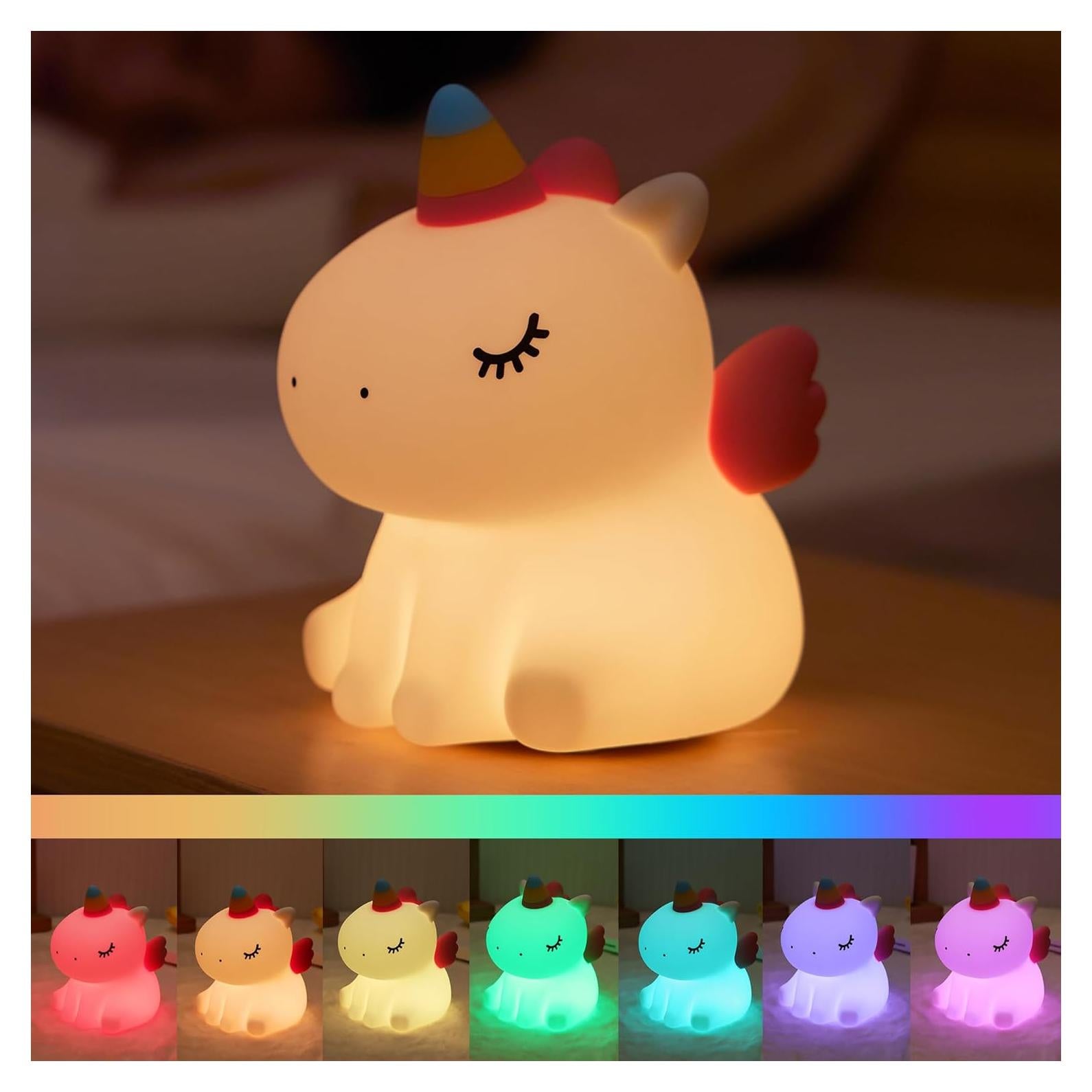 Luz Nocturna Unicornio LED Recargable Dimmable 12.7cm