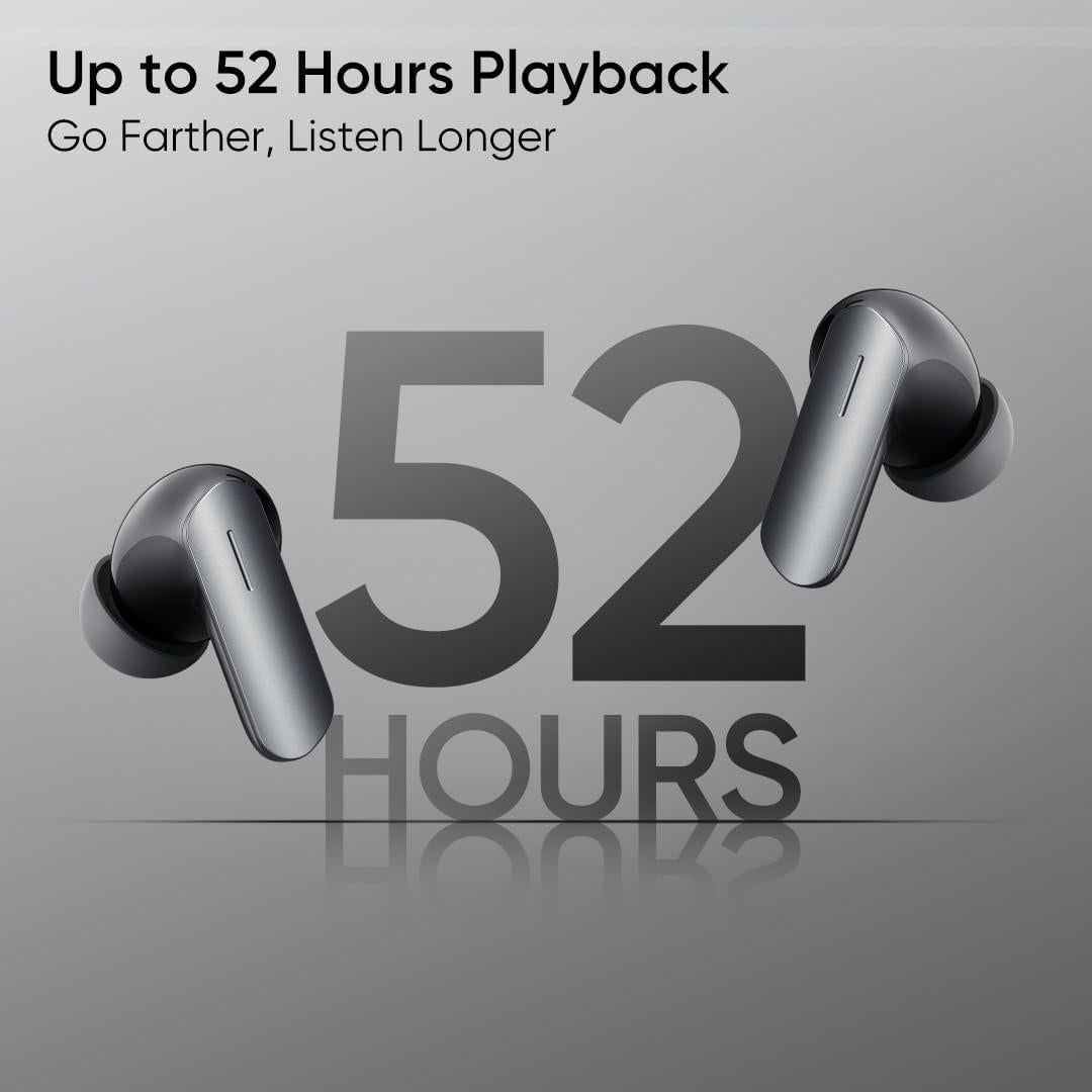 Auriculares Inalámbricos Realme Buds Air 7 - Gris, 52h ANC