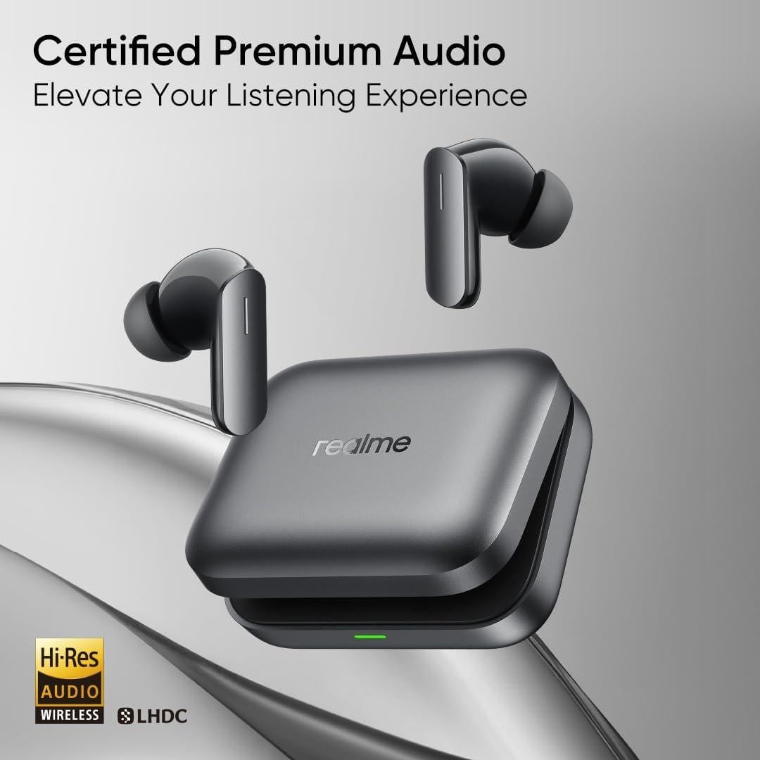 Auriculares Inalámbricos Realme Buds Air 7 - Gris, 52h ANC
