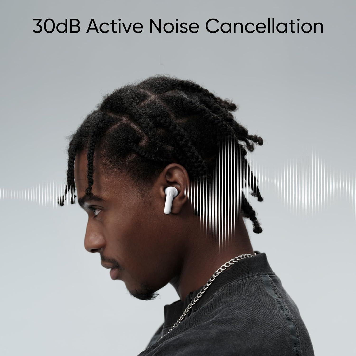 Auriculares Inalámbricos realme T300 con ANC 30dB, 40h Batería