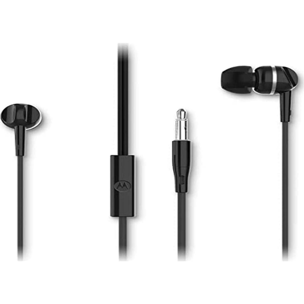 Auriculares Intrauditivos Motorola MOTO 105 con Micrófono - Aislamiento de Ruido, 10mm, Cable 3.5mm