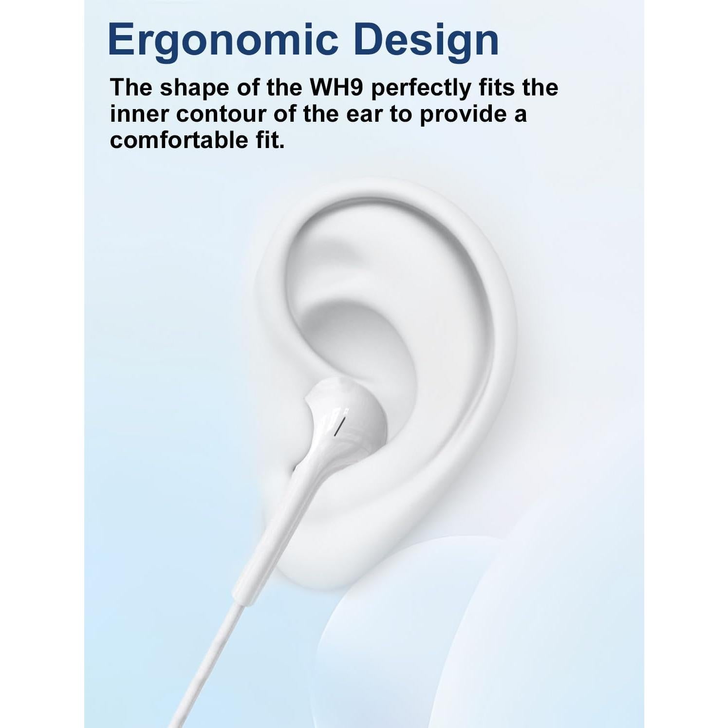 Auriculares con Cable MAS CARNEY WH9 con Micrófono 3.5mm