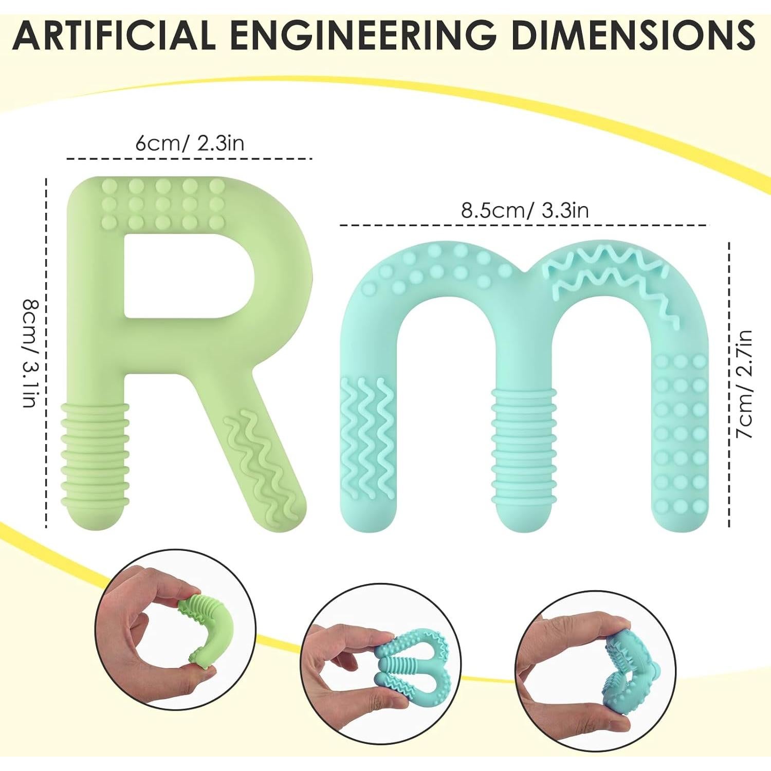 Mordedores Masticables ERKOON para Niños Autistas - Set de 2 Silicona Texturizada BPA Libre