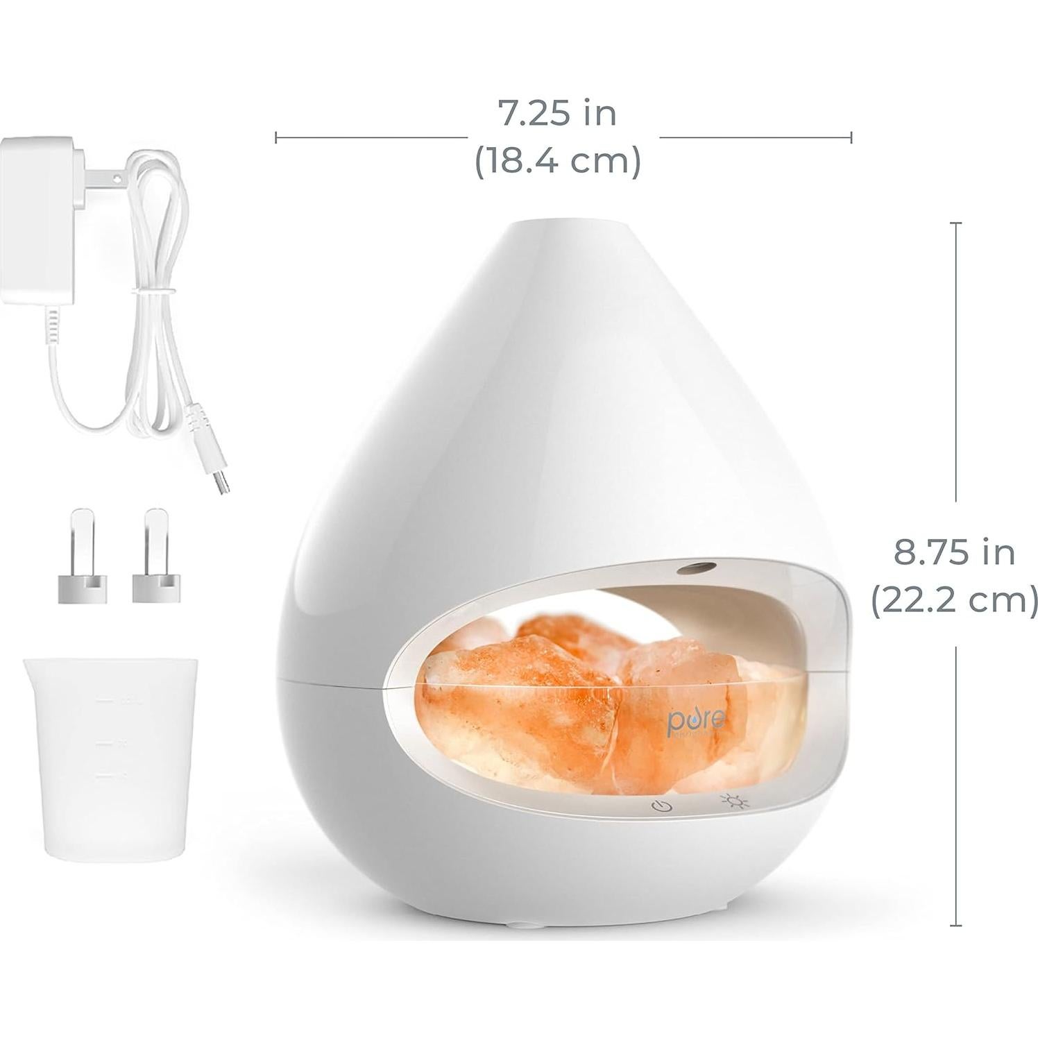 Lámpara de Sal del Himalaya Pure Enrichment 2 en 1 Difusor