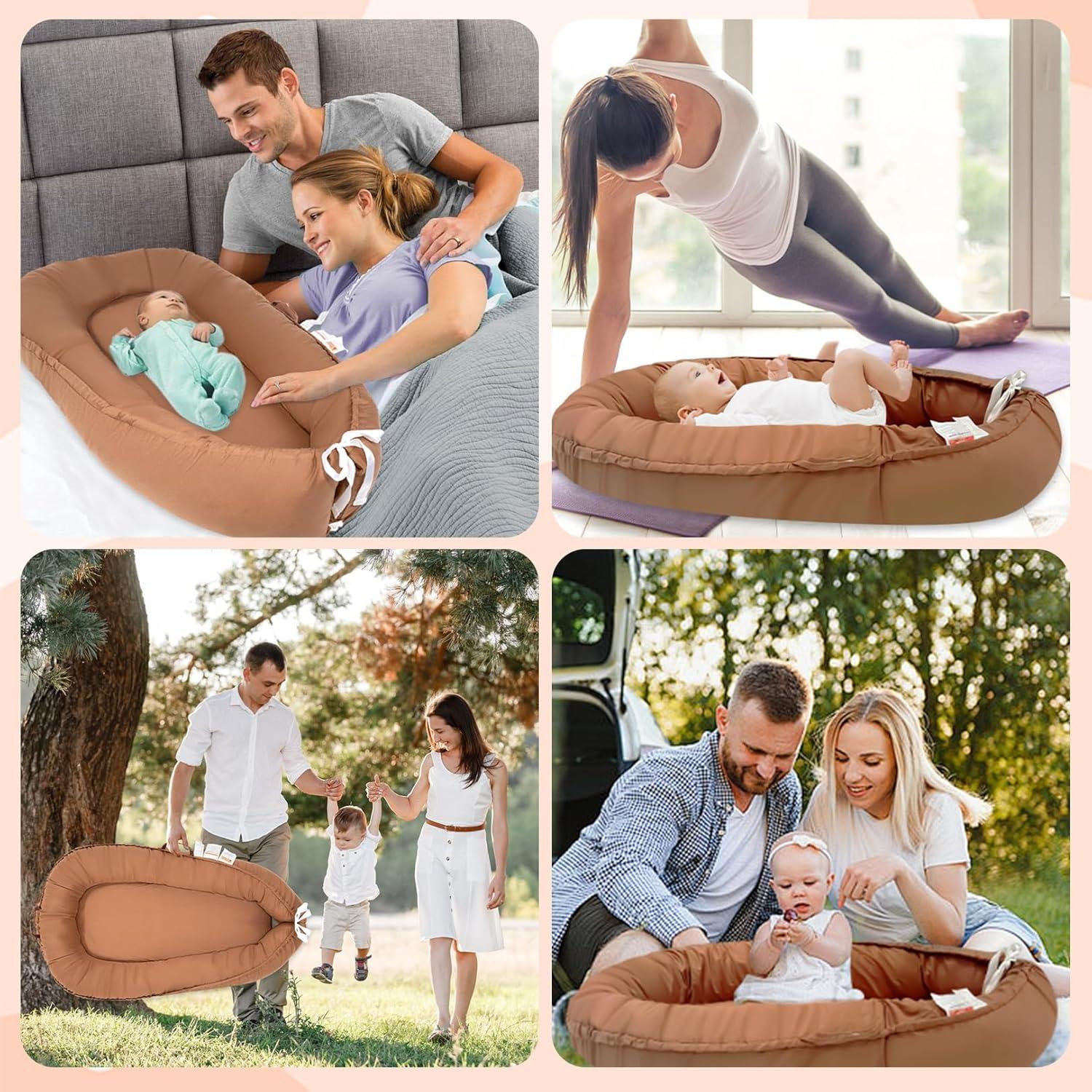 Cojín para Bebé de Algodón Orgánico Marrón 1.46 kg