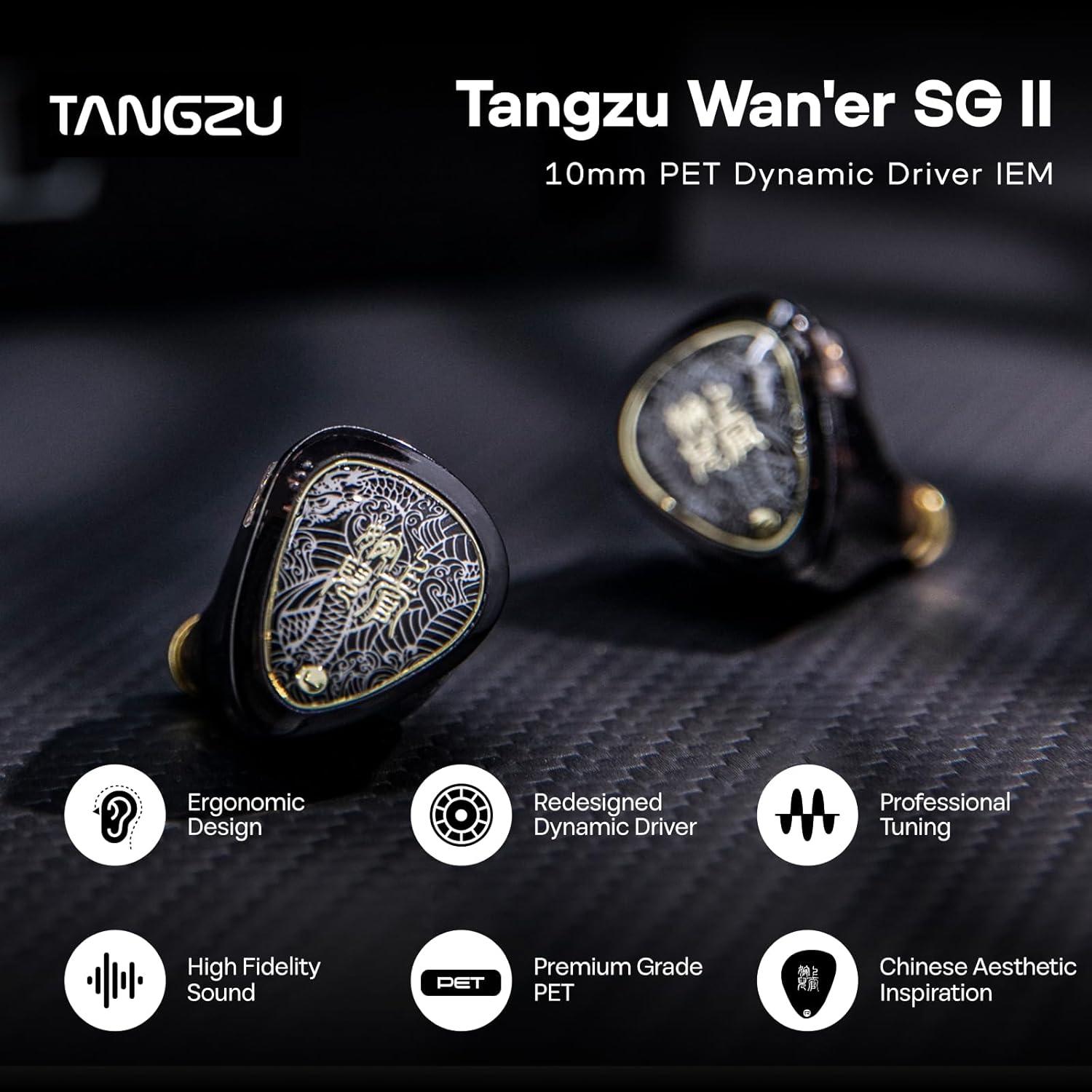 Auriculares In Ear TANGZU Wan'er S.G II HiFi 3.5mm Negro Claro