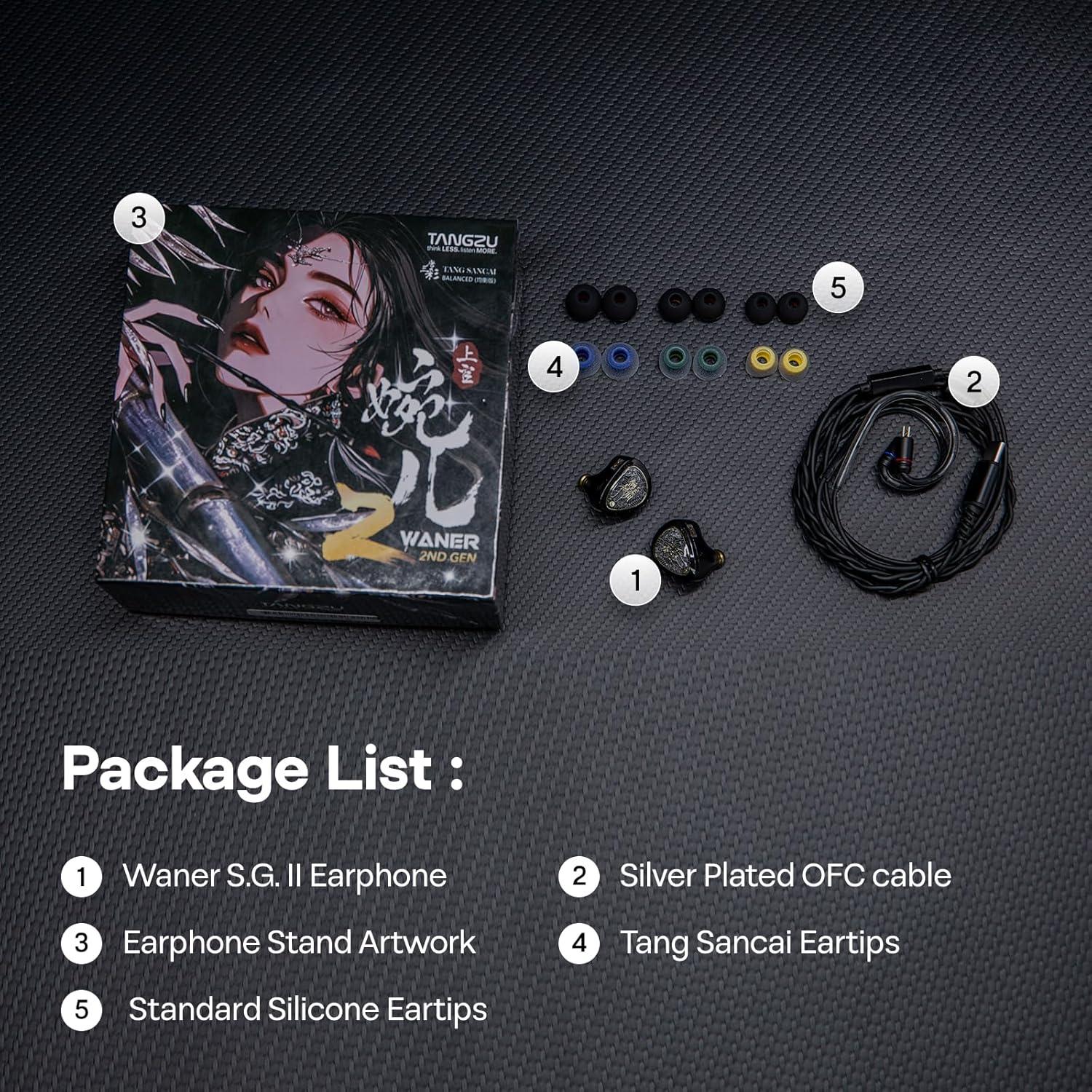 Auriculares In Ear TANGZU Wan'er S.G II HiFi 3.5mm Negro Claro