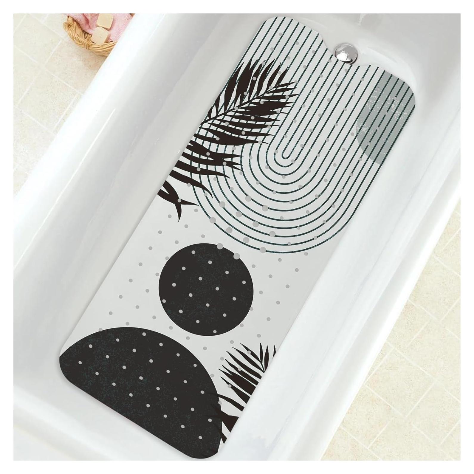 Alfombra de Baño Antideslizante Aquoechd 100.3x40.6cm Negra