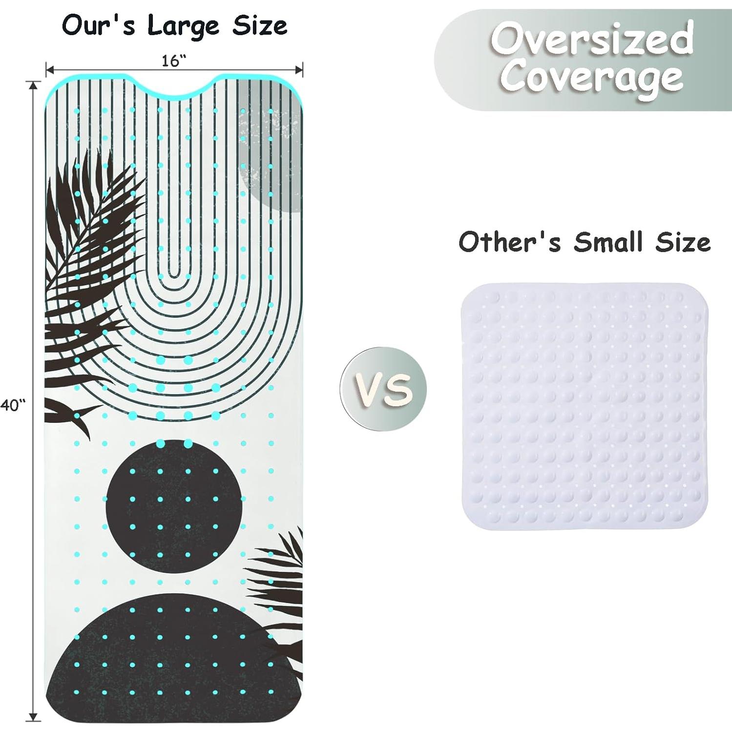 Alfombra de Baño Antideslizante Aquoechd 100.3x40.6cm Negra