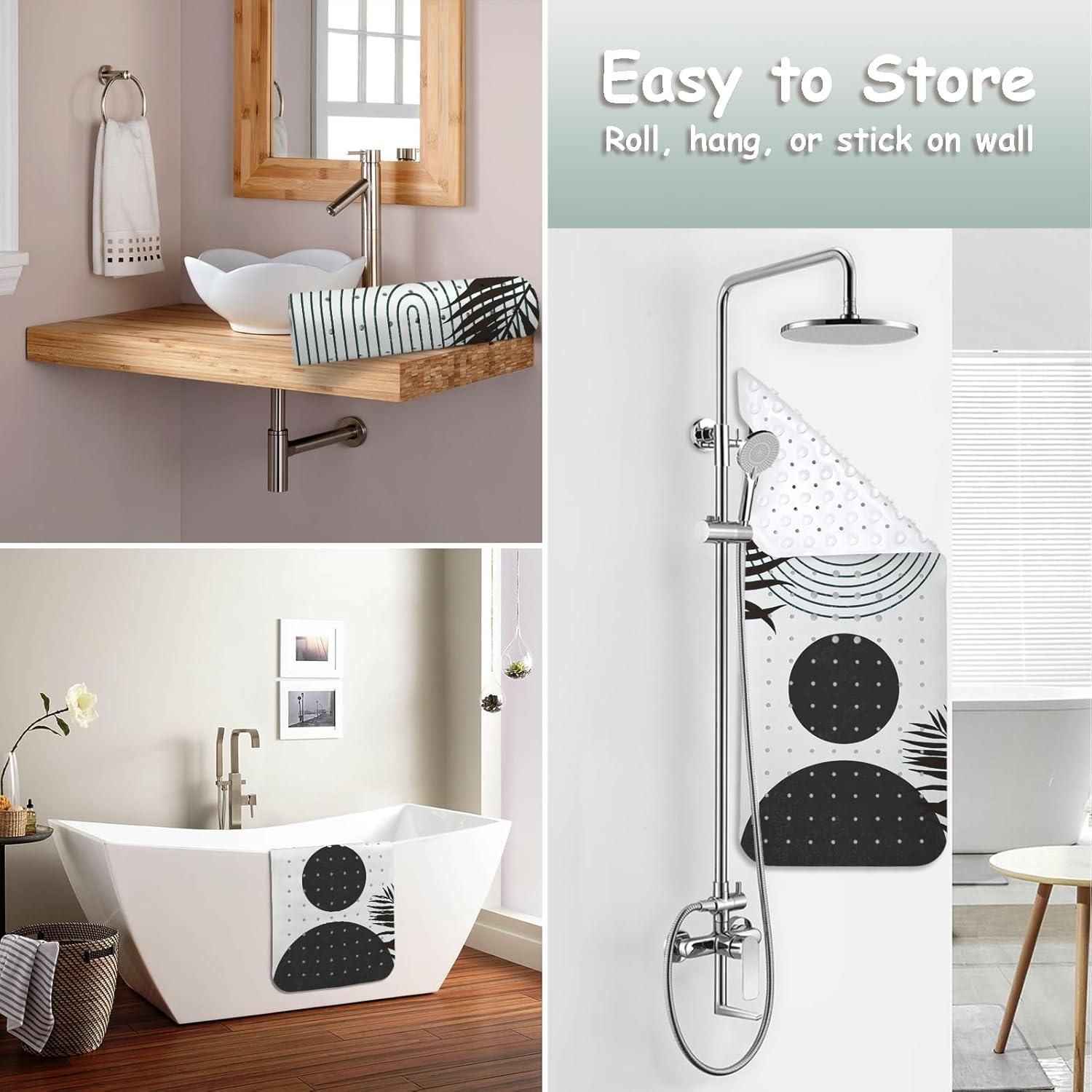 Alfombra de Baño Antideslizante Aquoechd 100.3x40.6cm Negra