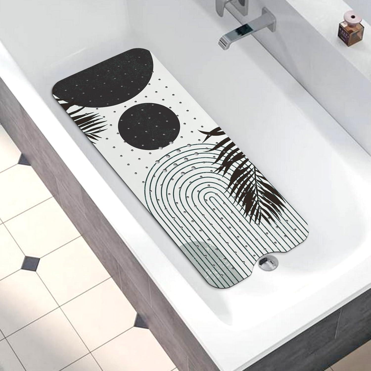 Alfombra de Baño Antideslizante Aquoechd 100.3x40.6cm Negra