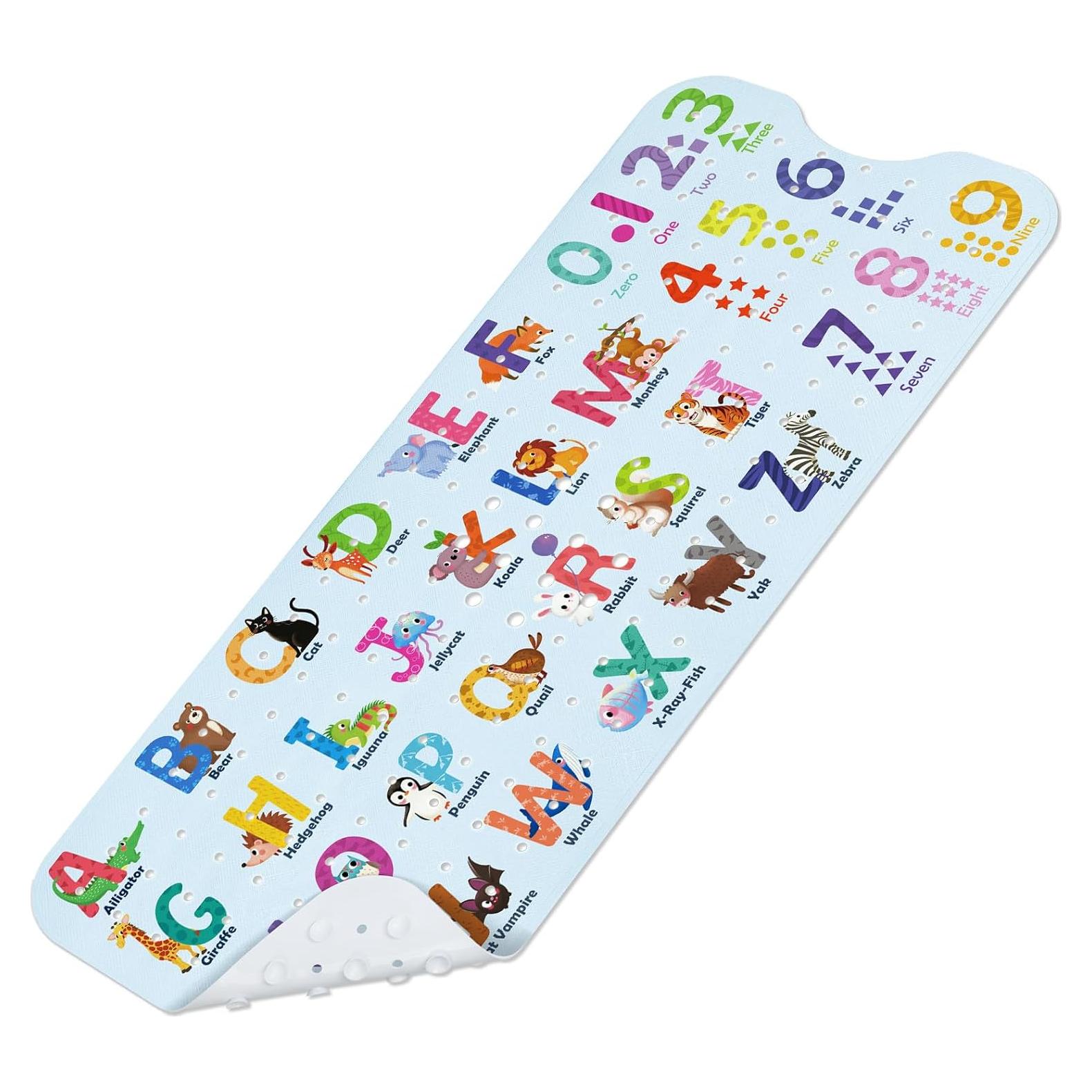 Alfombrilla de Baño Antideslizante SHUCHING 101.6x40.6 cm Alfabeto