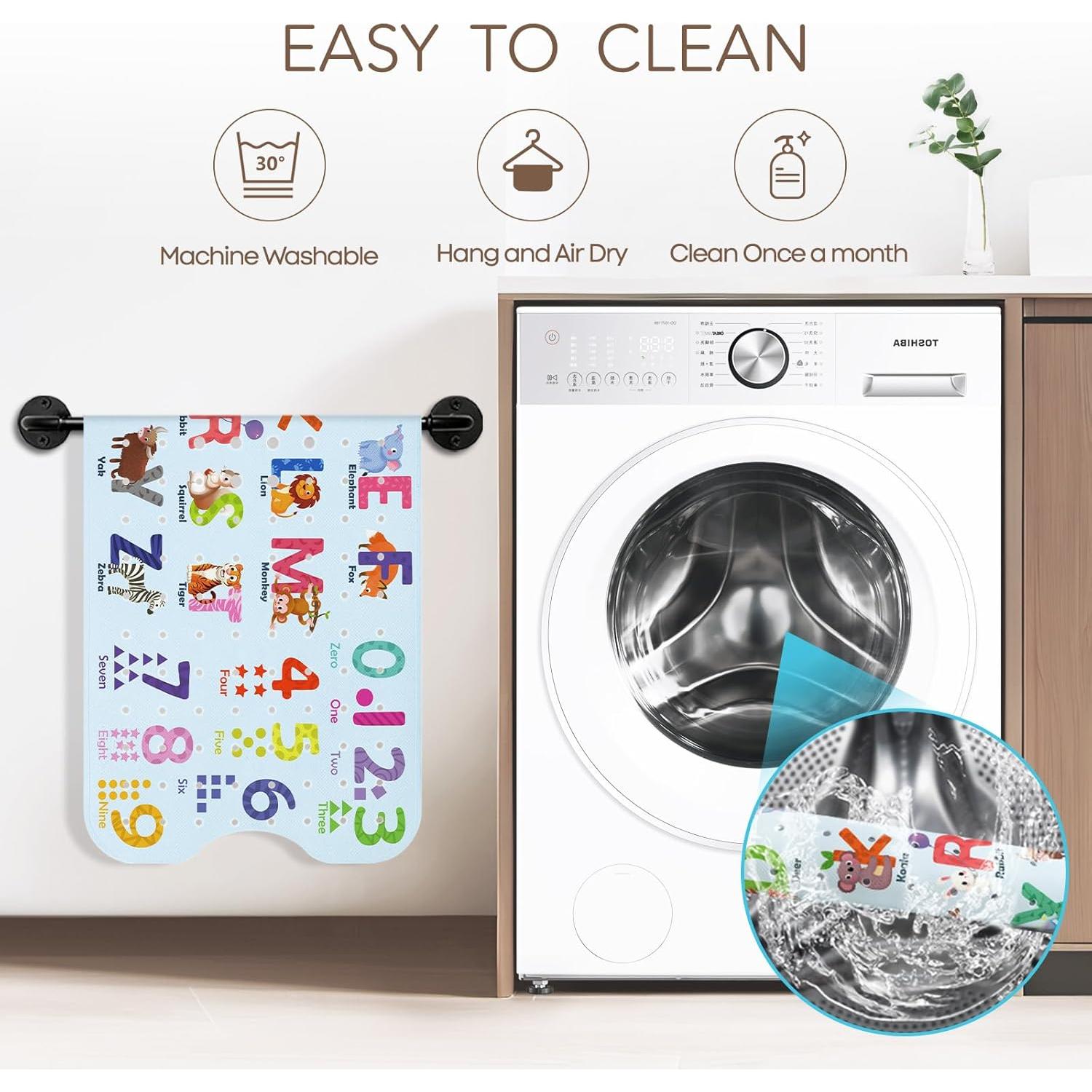 Alfombrilla de Baño Antideslizante SHUCHING 101.6x40.6 cm Alfabeto