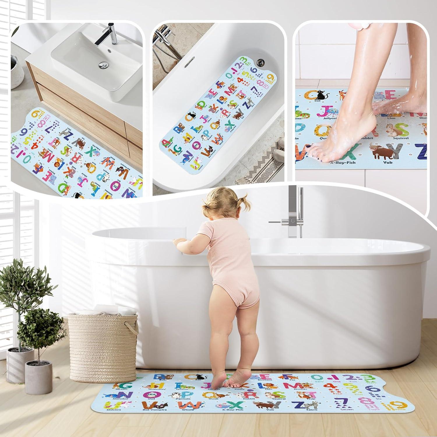 Alfombrilla de Baño Antideslizante SHUCHING 101.6x40.6 cm Alfabeto