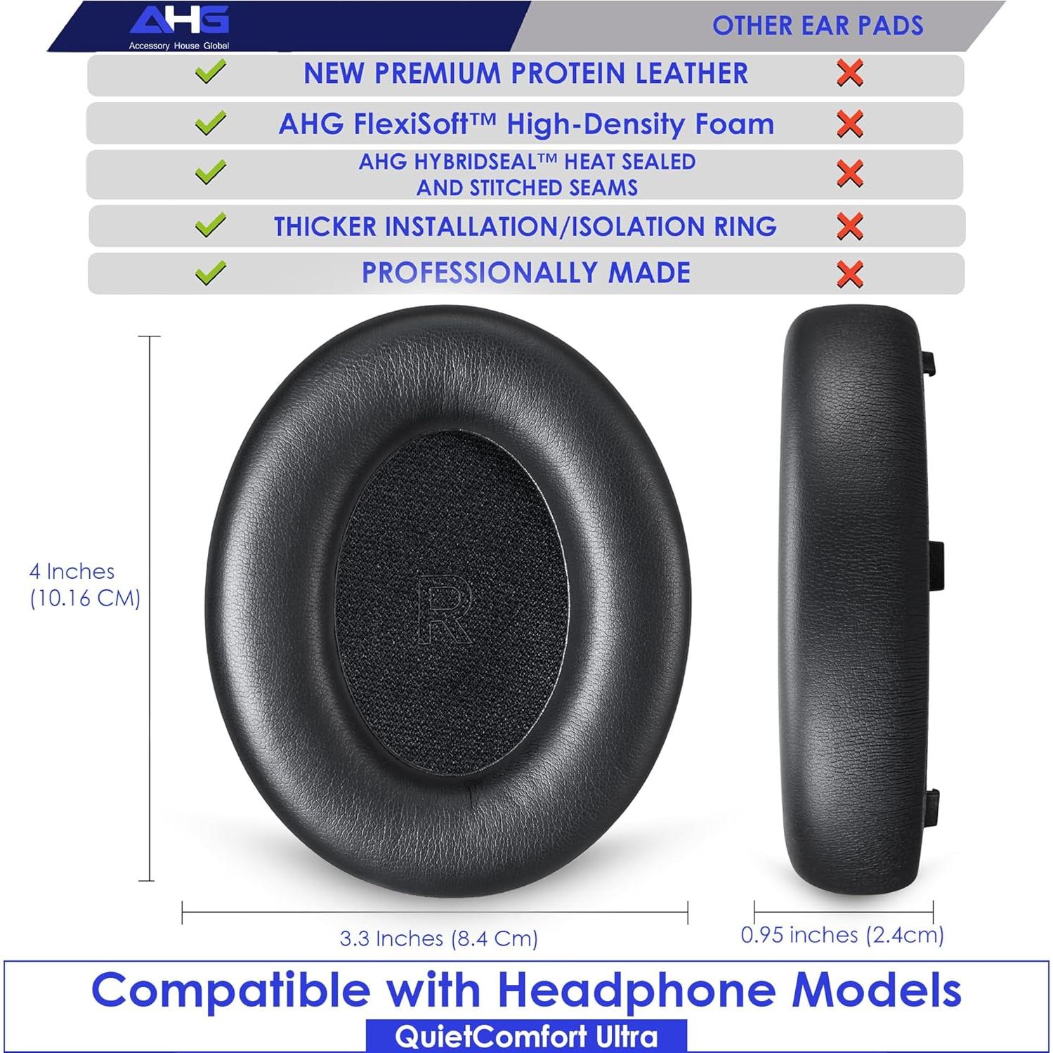 Kit de Reemplazo de Almohadillas Bose QC Ultra - AHG Negro