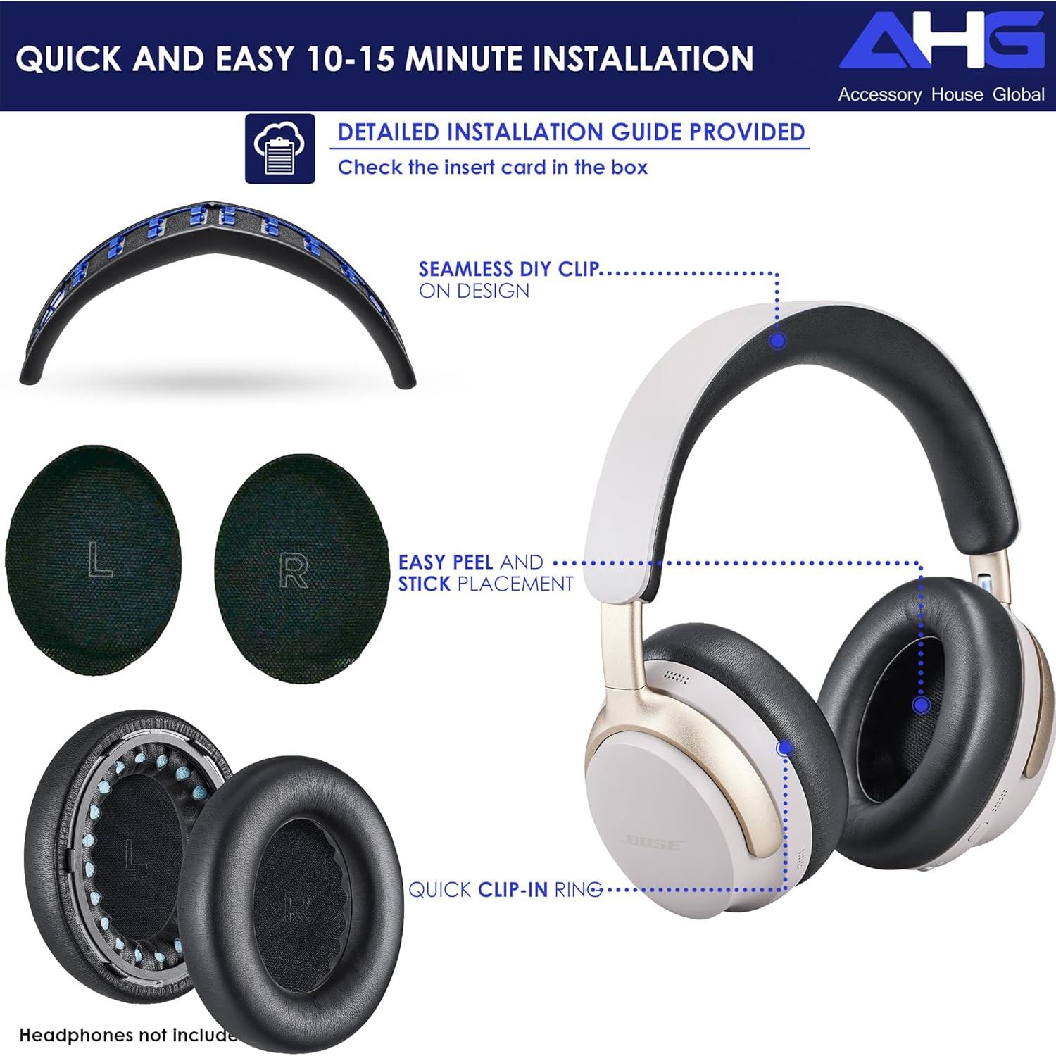 Kit de Reemplazo de Almohadillas Bose QC Ultra - AHG Negro