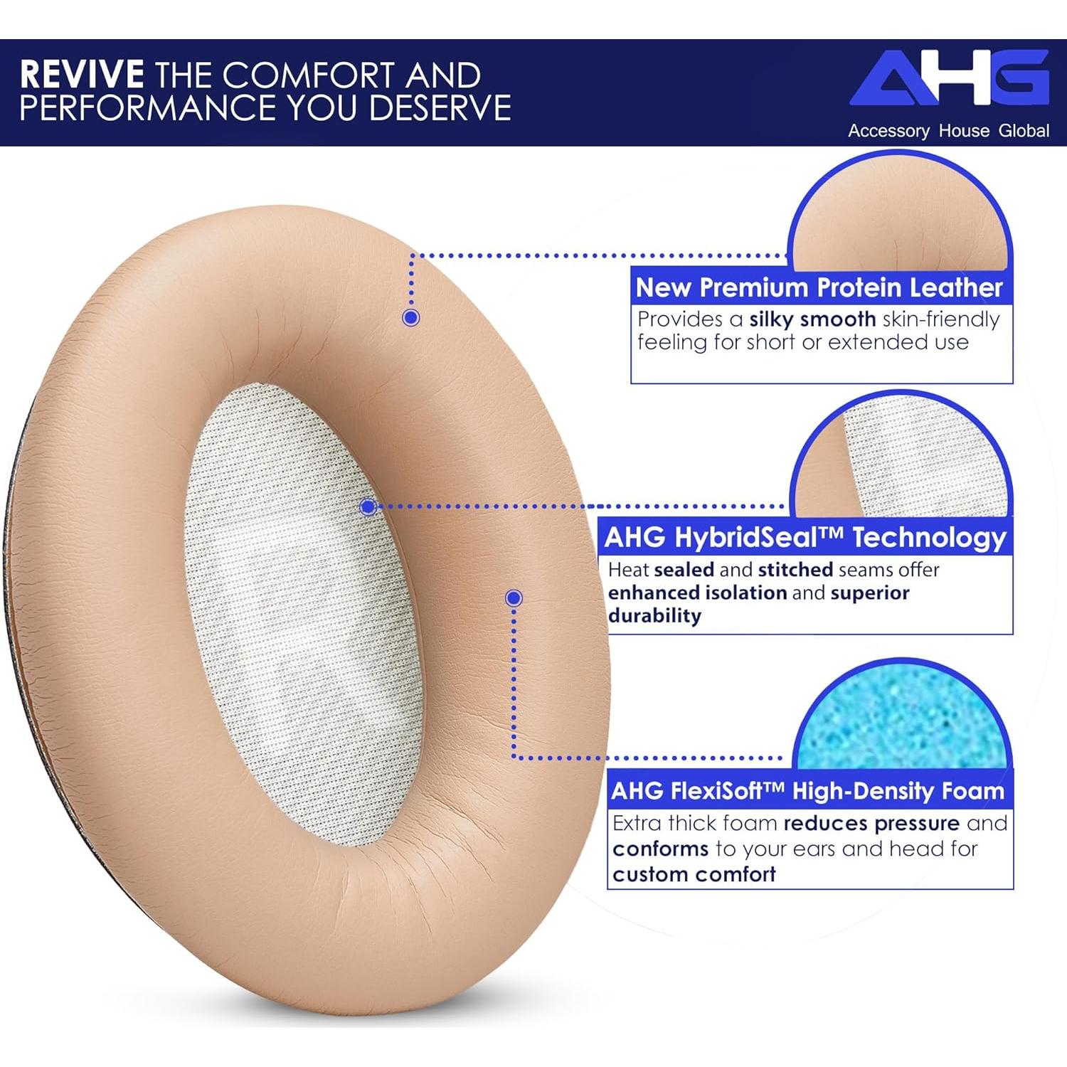 Almohadillas de Repuesto AHG para Bose SoundLink AE2 Beige