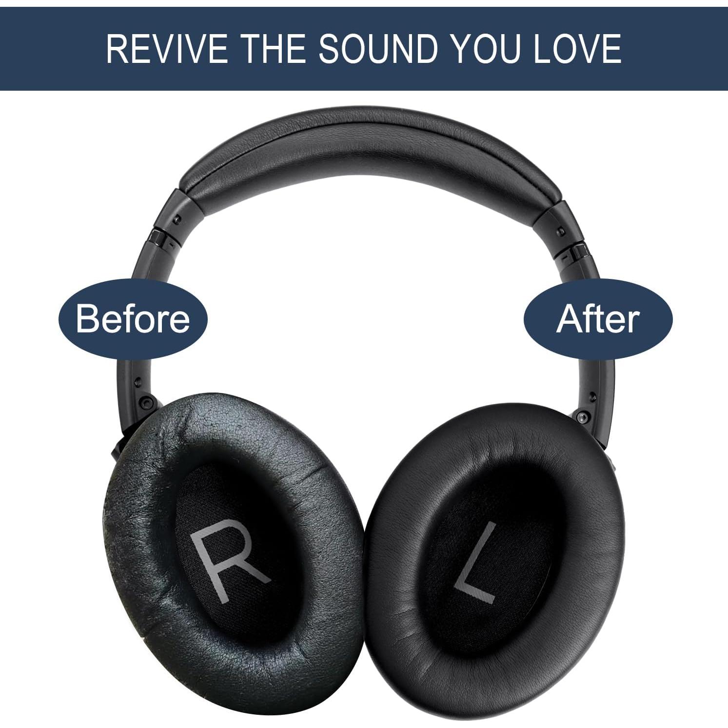 Almohadillas de Reemplazo GEVO para Bose QC45 y QC SE - Cuero PU