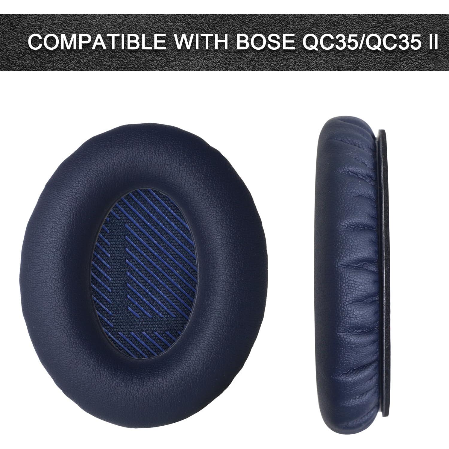 Almohadillas de Reemplazo Niukeke para Bose QC35/QC35 II - Espuma de Memoria y Cuero Suave