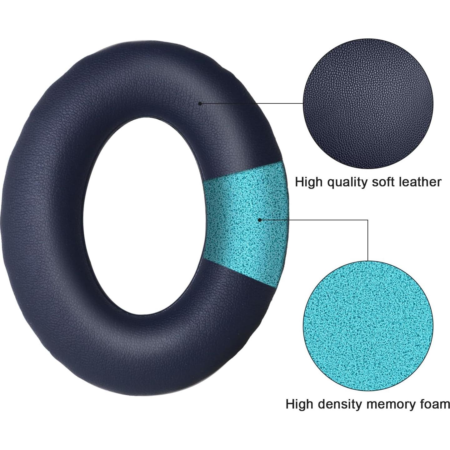 Almohadillas de Reemplazo Niukeke para Bose QC35/QC35 II - Espuma de Memoria y Cuero Suave
