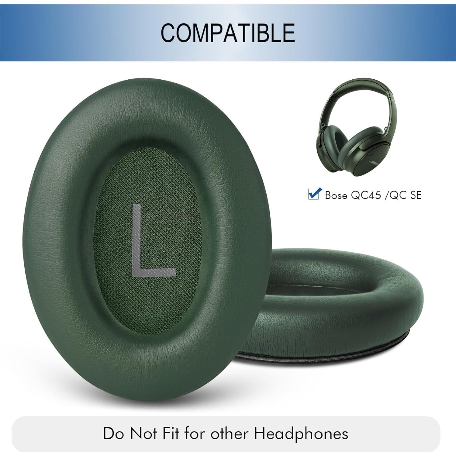 Almohadillas de Reemplazo GEVO para Bose QC45 y QC SE Verde