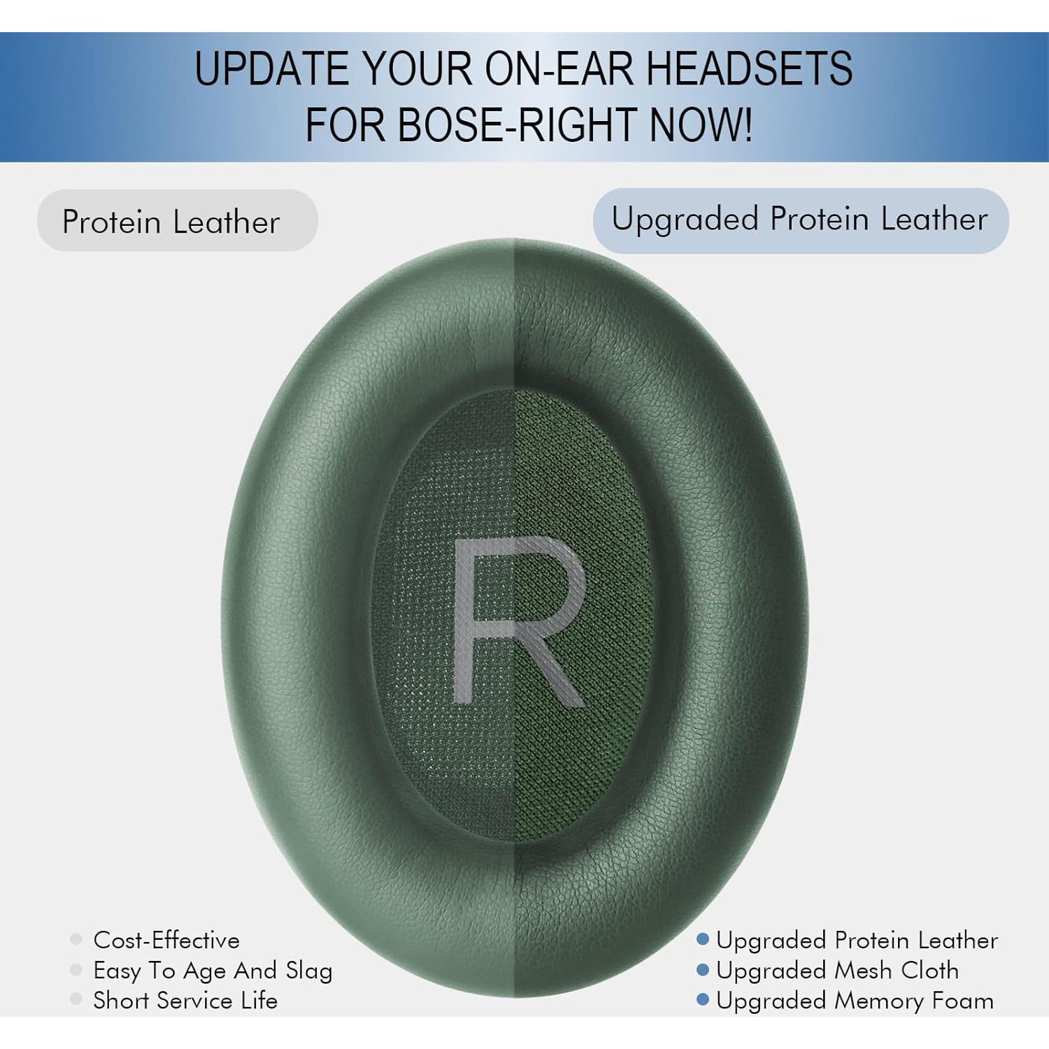 Almohadillas de Reemplazo GEVO para Bose QC45 y QC SE Verde