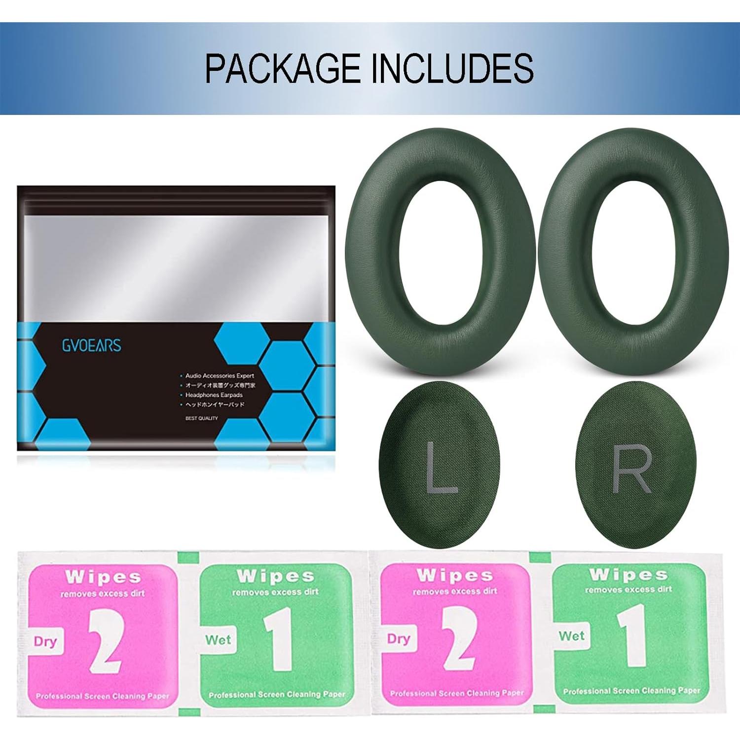 Almohadillas de Reemplazo GEVO para Bose QC45 y QC SE Verde