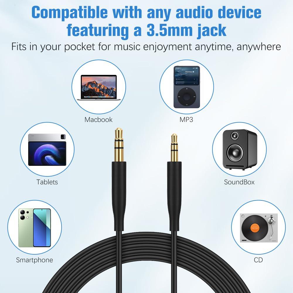Cable de audio 3.5mm a 2.5mm CLANMOU para auriculares Bose