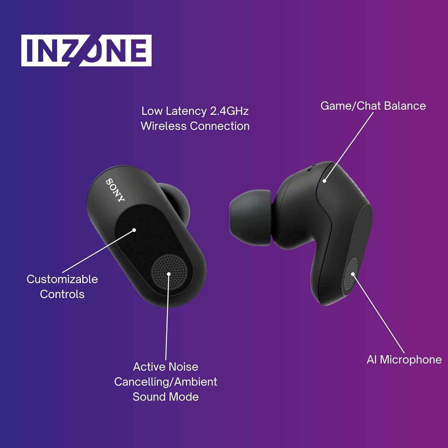 Auriculares Gaming Inalámbricos Sony INZONE Buds Negro - Cancelación de Ruido