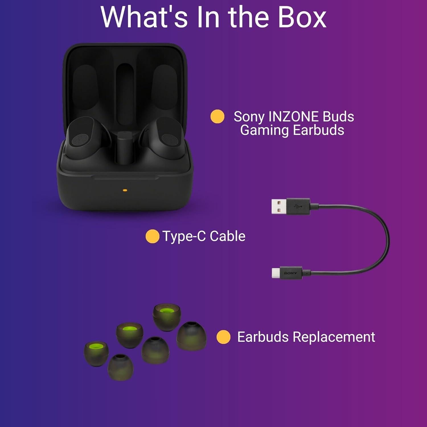 Auriculares Gaming Inalámbricos Sony INZONE Buds Negro - Cancelación de Ruido