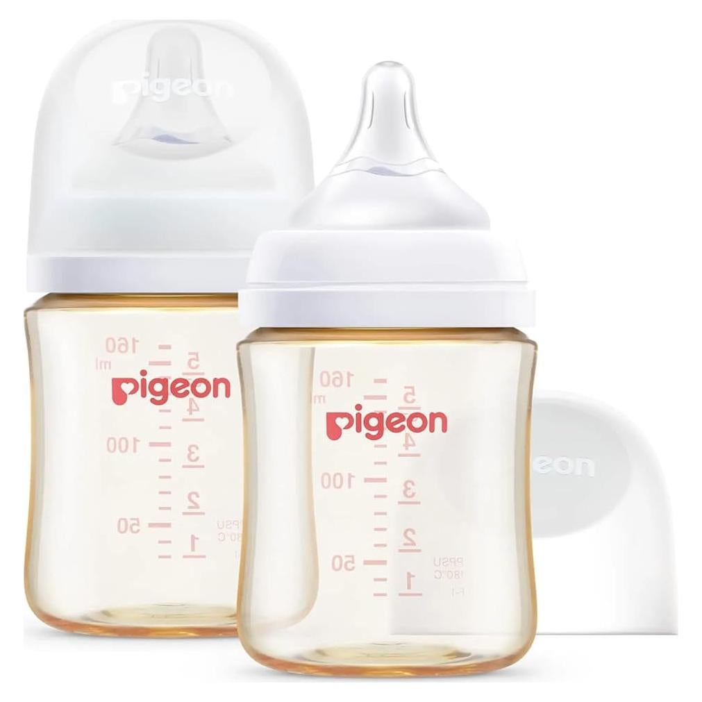Botella de bebé Pigeon PPSU 160 ml anti-cólico cuello ancho - 2 unidades