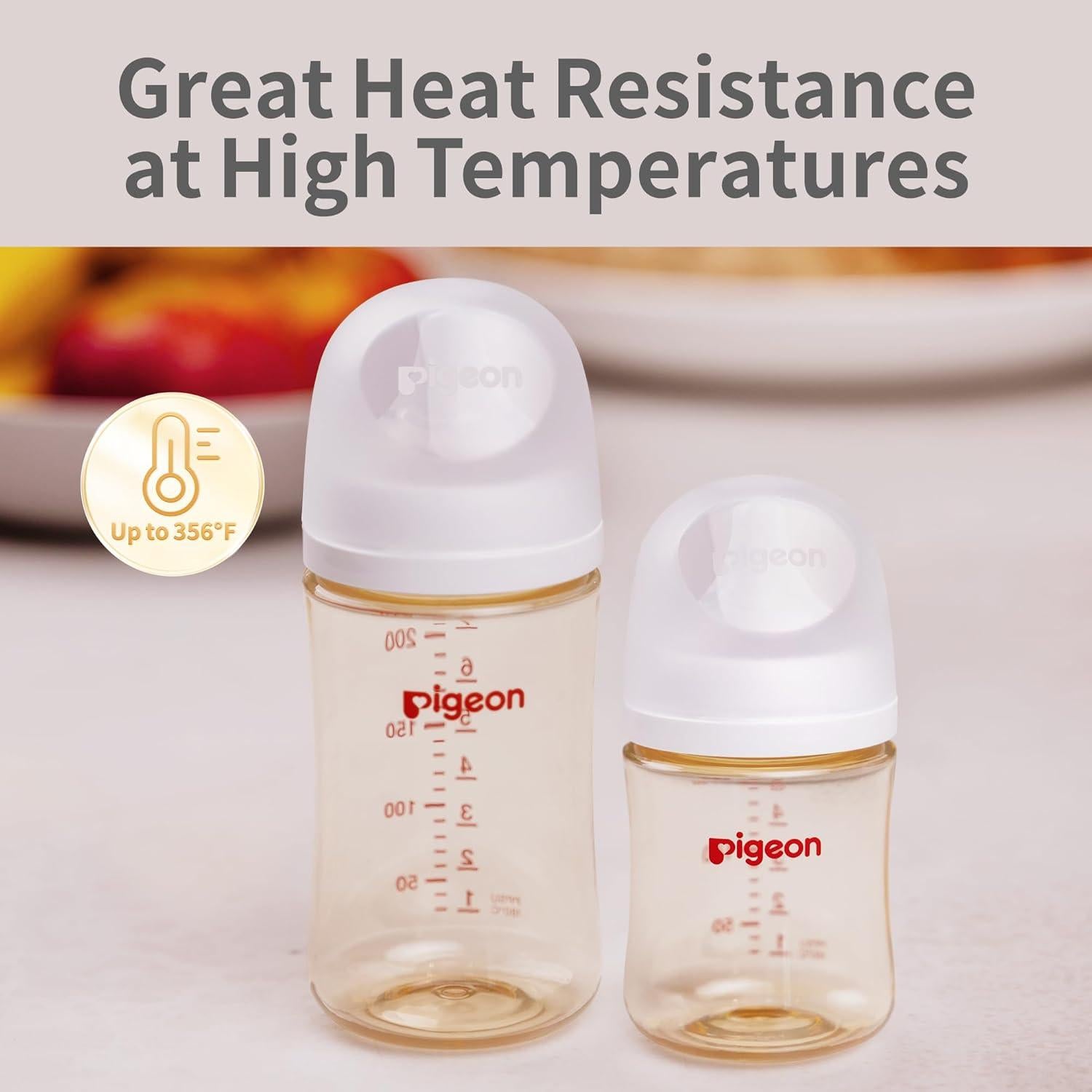 Botella de bebé Pigeon PPSU 160 ml anti-cólico cuello ancho - 2 unidades