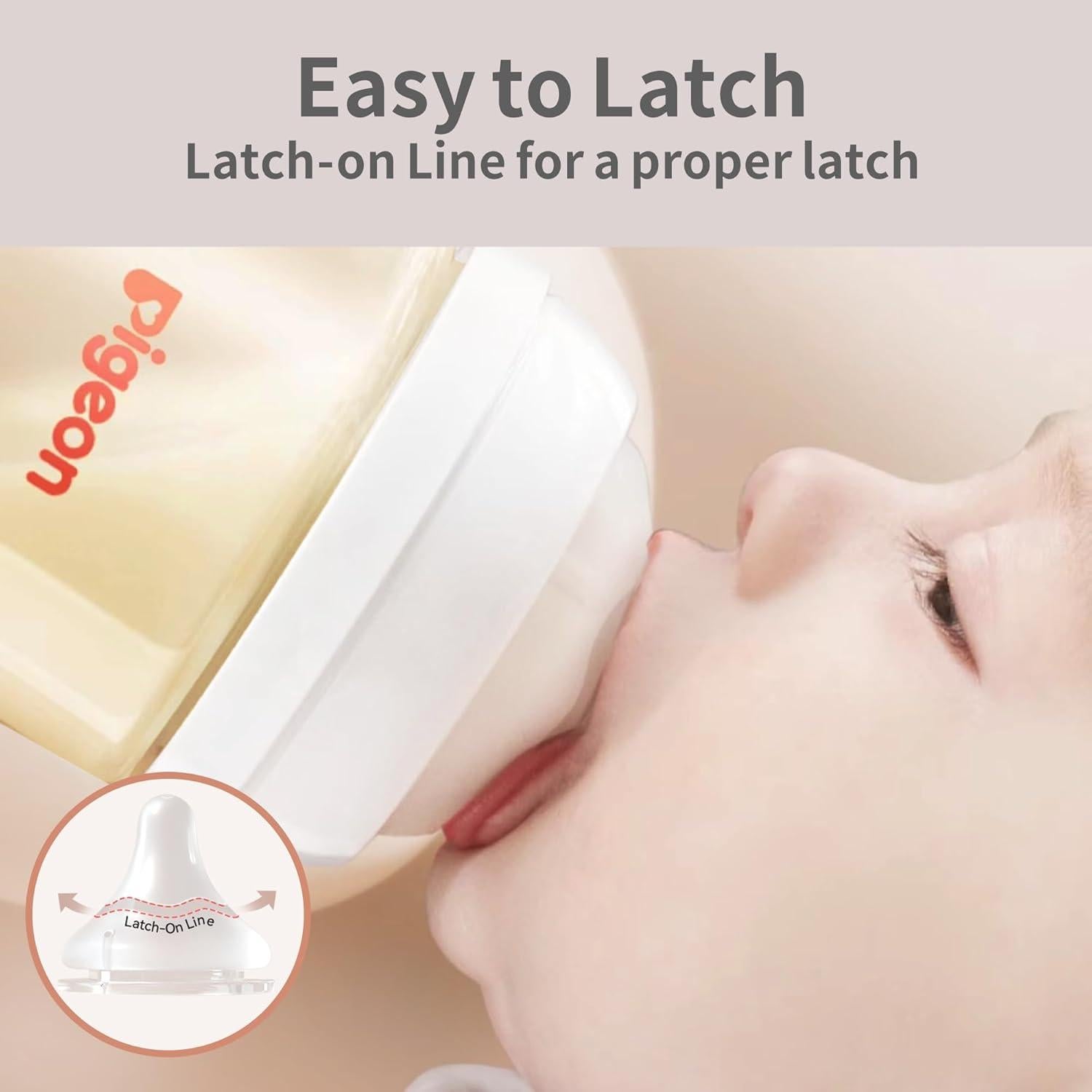 Botella de bebé Pigeon PPSU 160 ml anti-cólico cuello ancho - 2 unidades