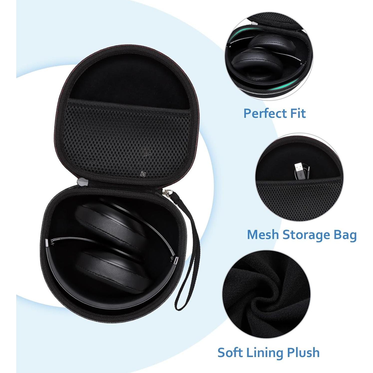 Funda para Auriculares XANAD Negra - Compatible con Beats, JBL, JLab