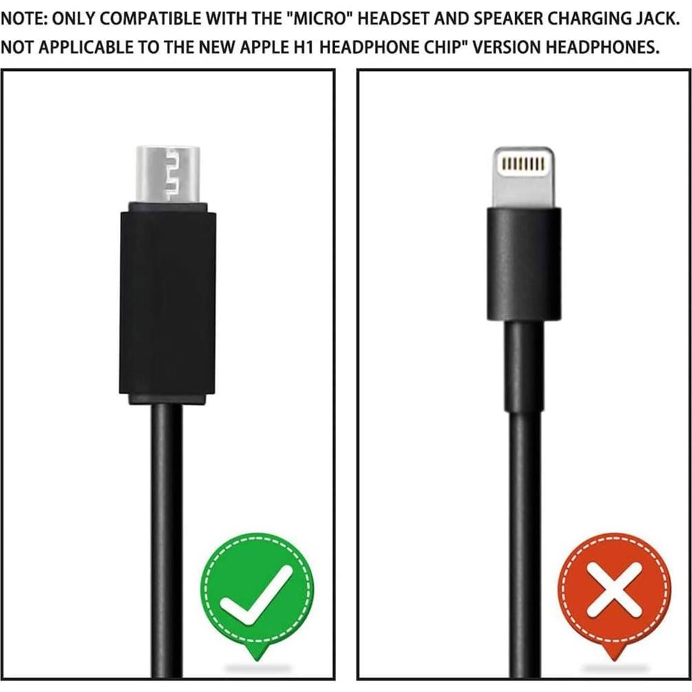 Cargador USB Rápido Podokas para Auriculares Beats 1.2m 5V 2A