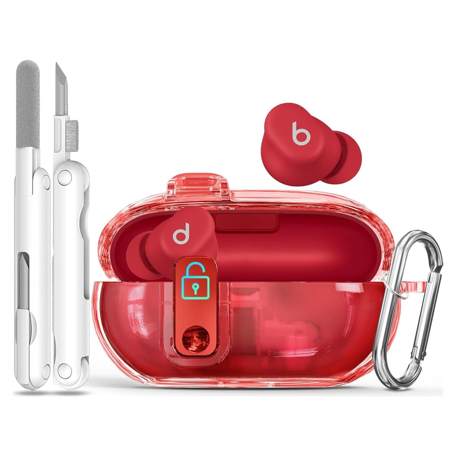 Funda de bloqueo Ekoonpft para Beats Solo Buds 2024 con kit de limpieza