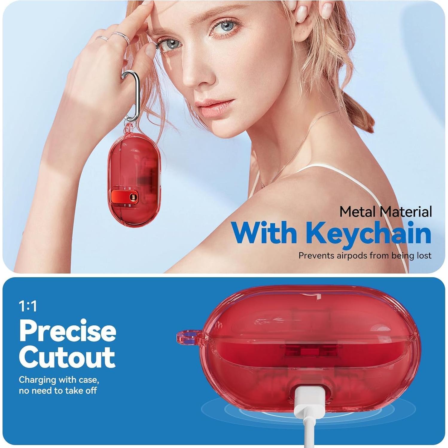 Funda de bloqueo Ekoonpft para Beats Solo Buds 2024 con kit de limpieza