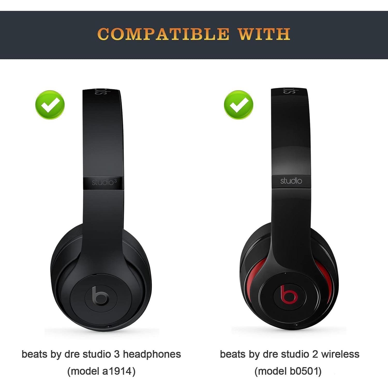 Panel Interior Reemplazo Fadmew para Auriculares Beats Studio 3