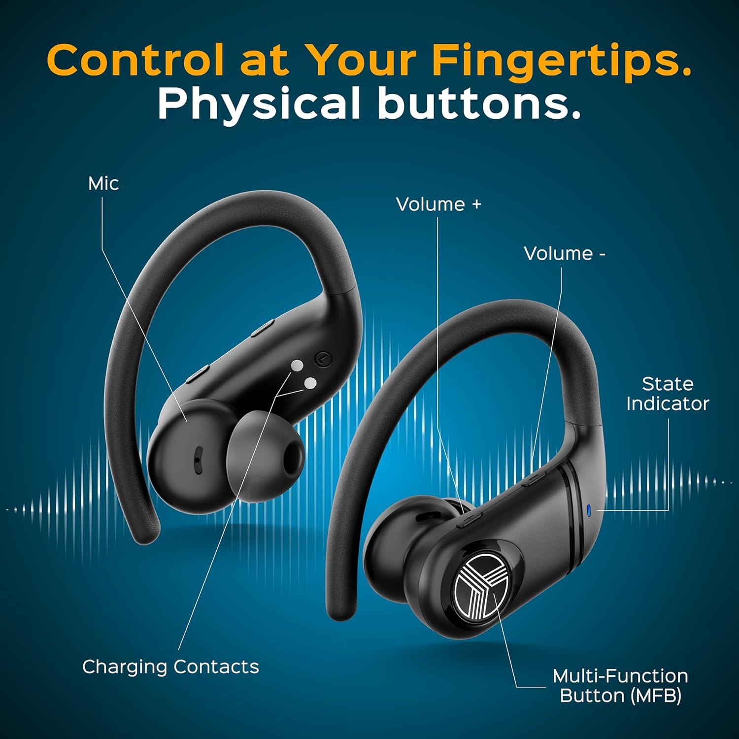 Auriculares Inalámbricos TREBLAB X4 con Ganchos - 253 Horas Batería