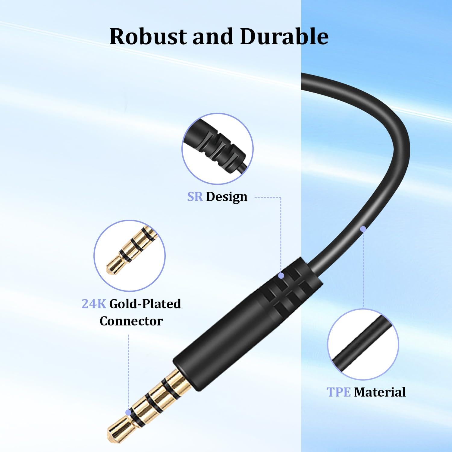 Cable de Audio 3.5mm a 2.5mm Xintronics para Sennheiser 1.52m