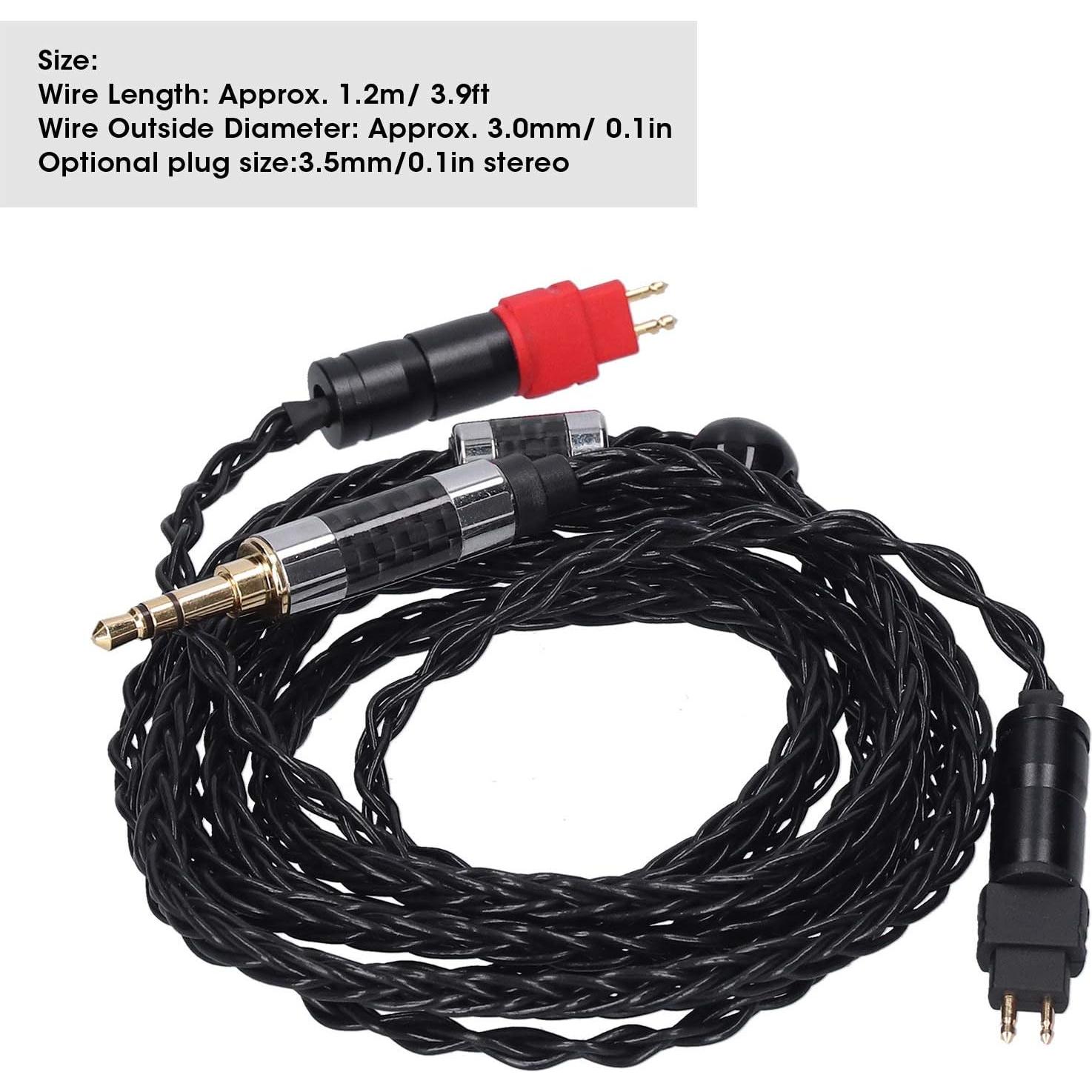 Cable de Audio Balanceado Sanpyl 8 Núcleos Plata 2.5mm para Sennheiser