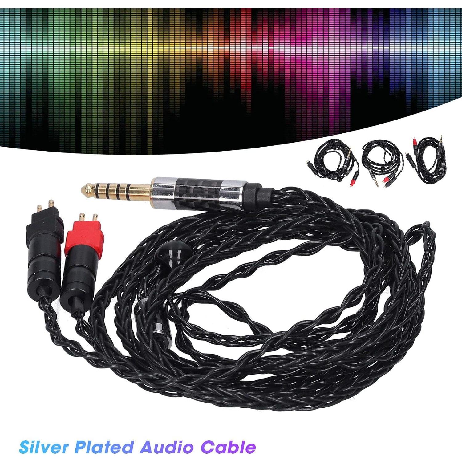 Cable de Audio Balanceado Sanpyl 8 Núcleos Plata 2.5mm para Sennheiser