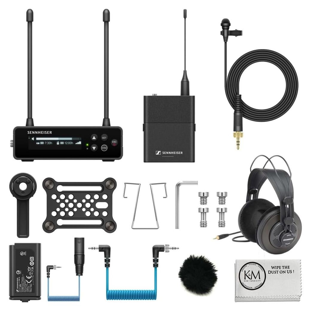 Micrófono Lavalier Inalámbrico Sennheiser EW-DP ME 2 Set con Auriculares y Paraviento