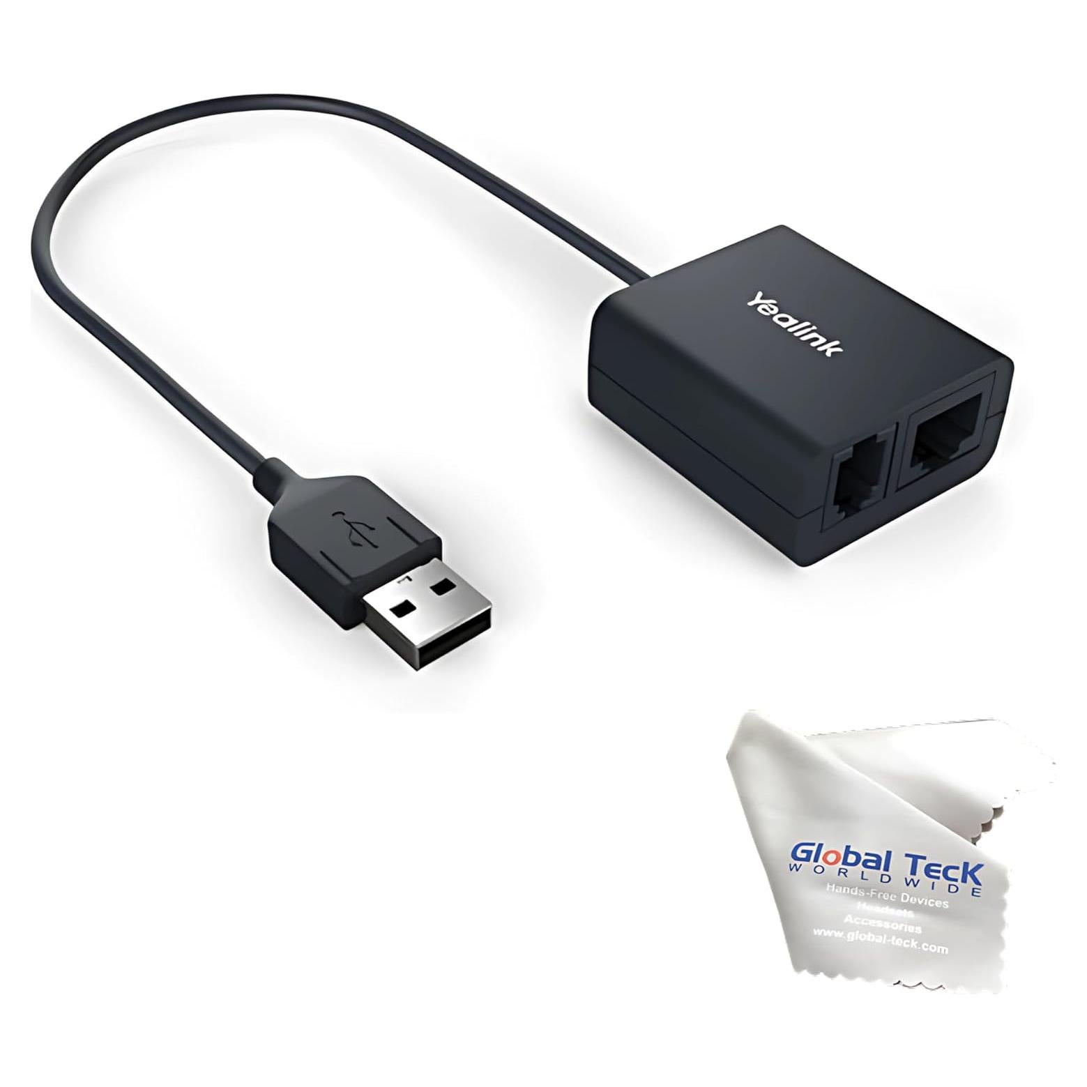 Adaptador de Auriculares Inalámbricos Yealink EHS40 - Plug & Play, Control Remoto