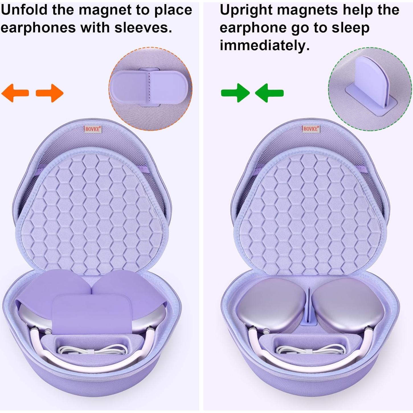 Funda Dura BOVKE para Auriculares Apple AirPods Max - Púrpura