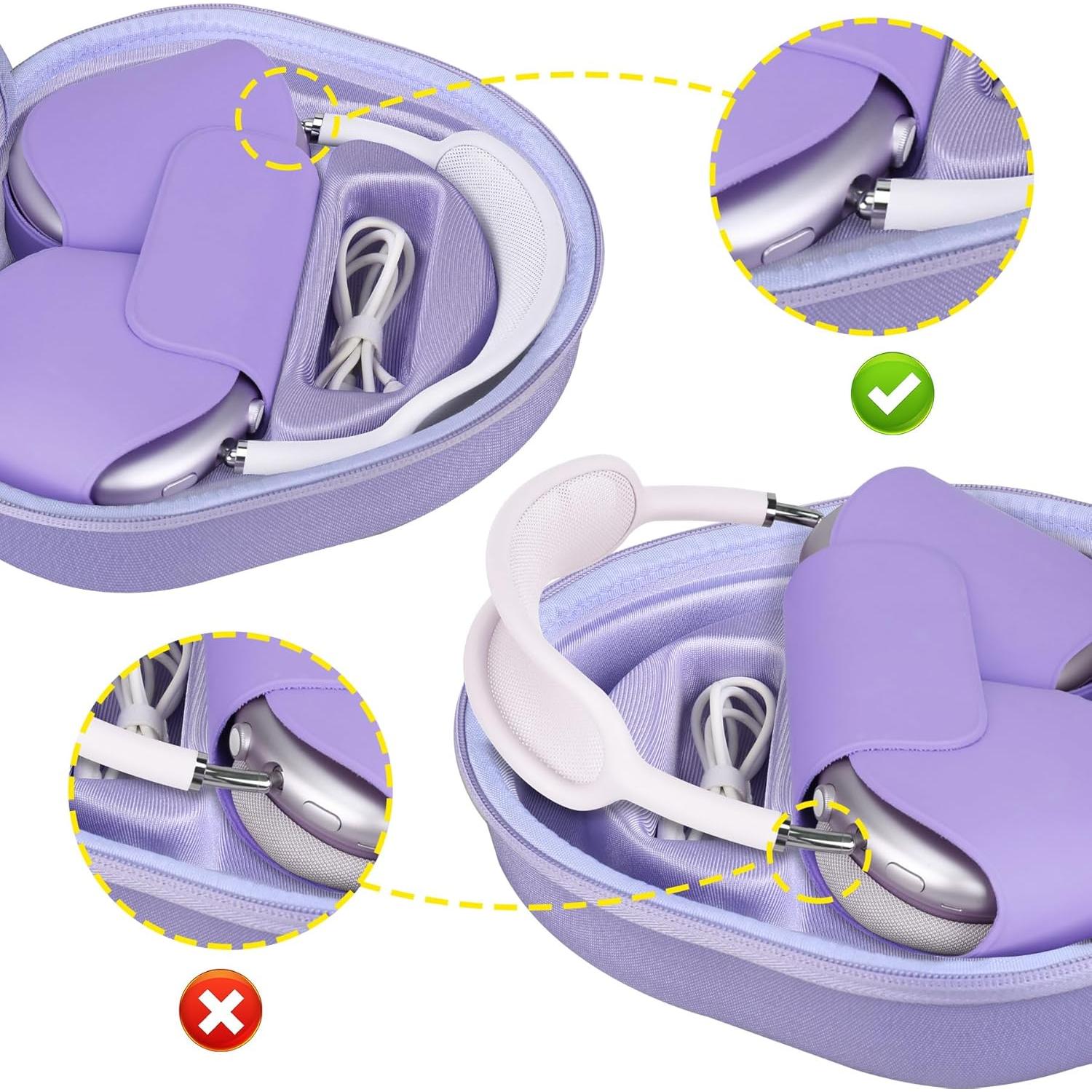 Funda Dura BOVKE para Auriculares Apple AirPods Max - Púrpura