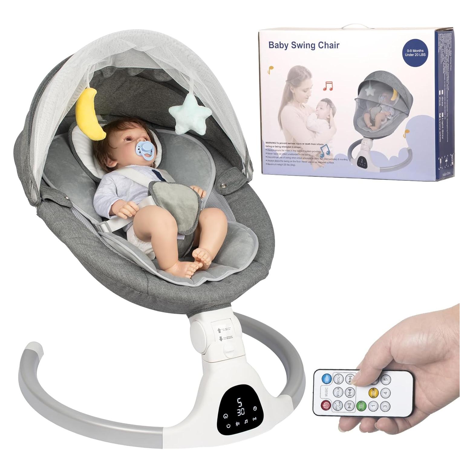Columpio Eléctrico para Bebés Graco, 5 Velocidades, Control Remoto