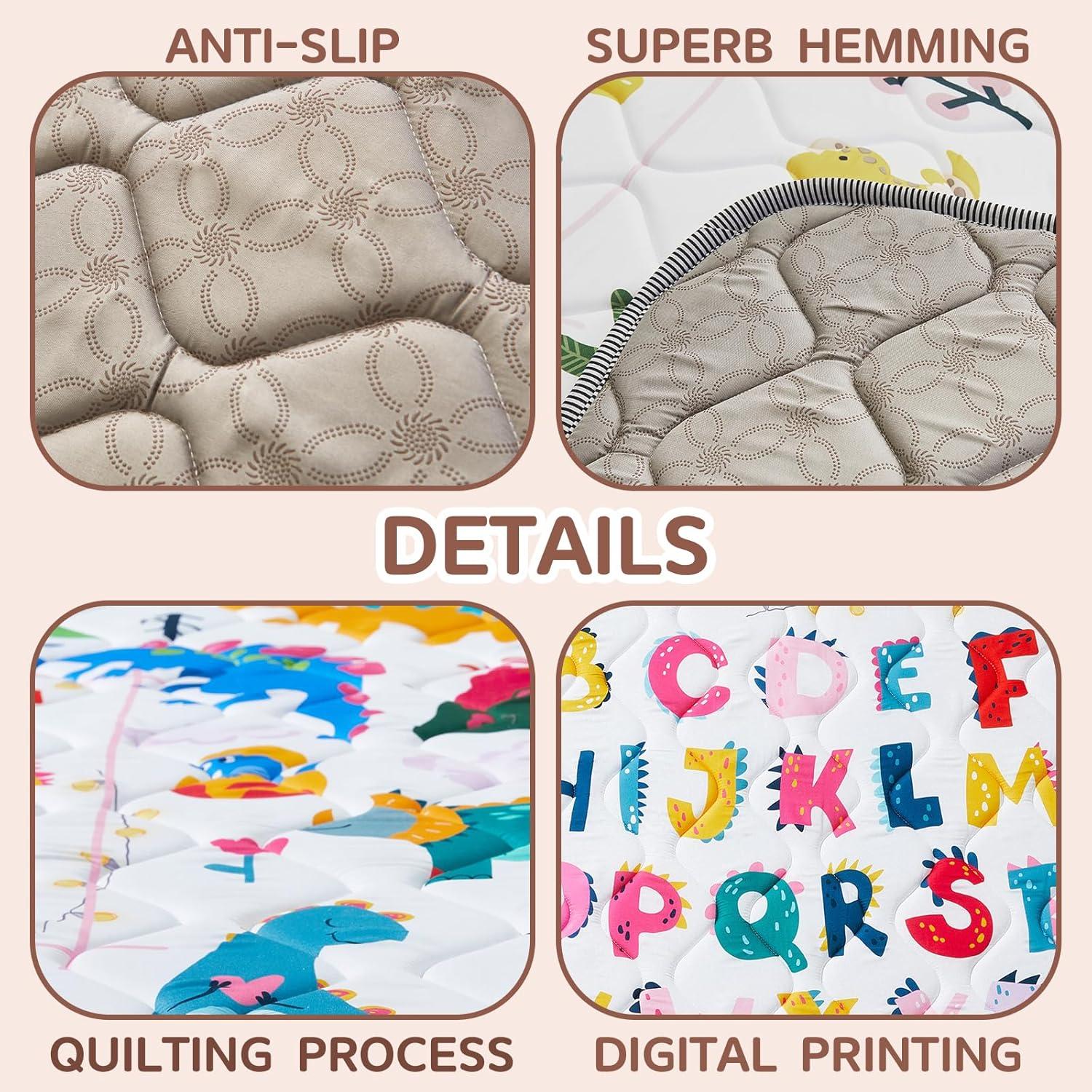 Alfombra de Juego para Bebés TB-LETTER-01 127x127 cm Antideslizante