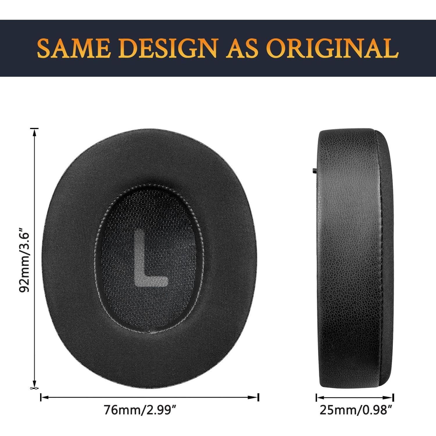 Almohadillas de Gel Refrigerante SOULWIT para JBL Tune 700BT/710BT/720BT/750BTNC/760NC/770NC - Negro